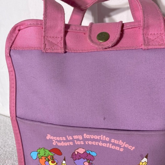 Vintage 1986 American Greetings Popples Pink Purple Childs Mini Tote Bag Purse - Picture 14 of 16